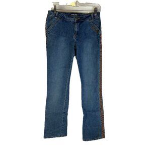 Vintage Y2K Pelle Pelle Spell Out Thick Stitched Faded Jeans Womens 6 Skater